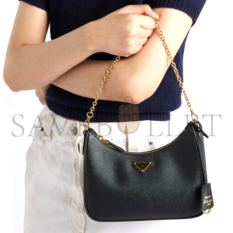 PRADA RE-EDITION 2005 SAFFIANO LEATHER BAG 1BH204 (22*18*6cm)